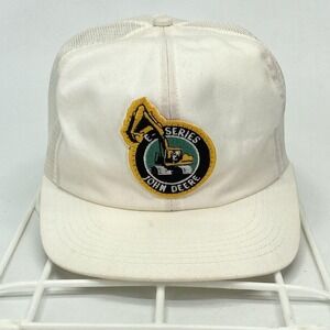 Vintage K-Products‎ John Deere E-Series Tractor Snapback Hat Mesh Back White
